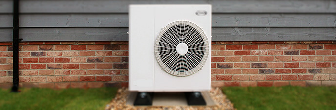 Air source heat pump exterior