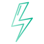 green lightning bolt