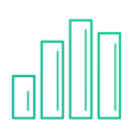 kinetic bar graph icon