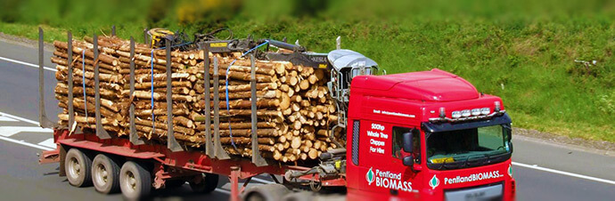pentland biomass branded truck