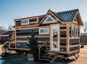 tiny house made out of wood